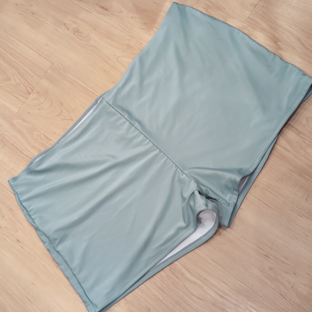 Shein Swim Bottom Boyshort Light Green 4/5x